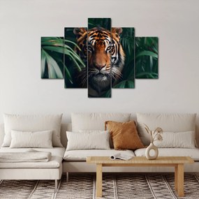 Kép - Egy tigris portréja a dzsungelben (150x105 cm)
