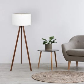 Állólámpa AYD 1xE27/60W/230V fehér/barna