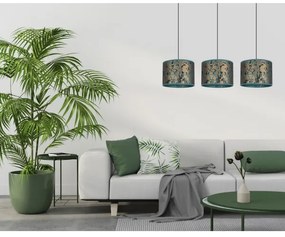 Csillár zsinóron REZO 3xE27/60W/230V arany/türkiz