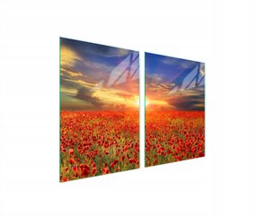 Üveg Konyhai Védőlap 2x45x52 Pipacs Edzett Üveg