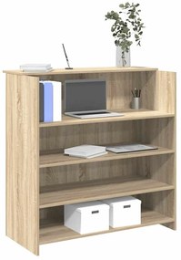 recepciós pult sonoma tölgy 100x50x103,5 cm szerelt fa