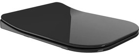 Mexen Teo Slim lassan záródó WC-ülőke, duroplast, fekete fényes - 39851085