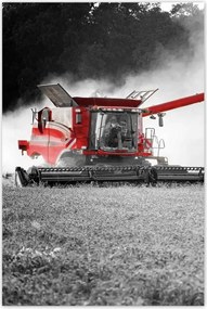 Poszterek 80x120 Piros traktor Aratás