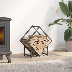 antracitszürke hidegen hengerelt acél tűzifatároló 50x25x50 cm