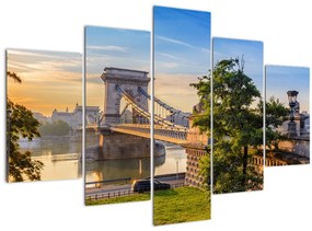 Kép - Híd a folyón, Budapest, Magyarország (150x105 cm)