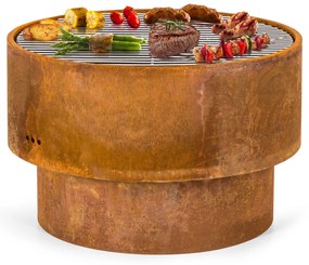 Blumfeldt Pompeji Rust, tűzrakóhely és grill, Ø 60cm, acél