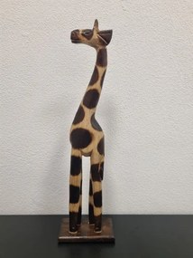 Fa zsiráf szobor 40 cm