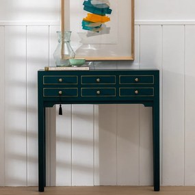 Kék konzolasztal 26x85 cm Diana – Ixia