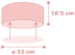 Dalber 82216S - Gyermek mennyezeti lámpa STAR LIGHT 2xE27/60W/230V rózsaszín
