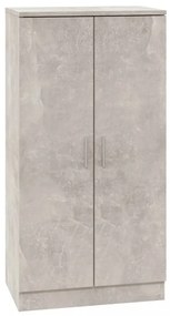 betonszürke szerelt fa cipőszekrény 55 x 35 x 108 cm