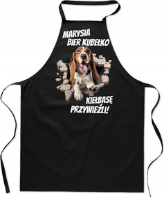 Konyhai Kötény fekete Grillezett kolbász ajándék FA_731_cz