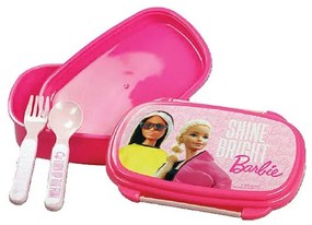 Barbie Shine Bright szendvicsdoboz + evőeszköz szett
