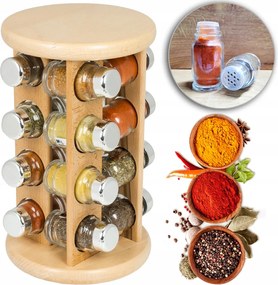 Fűszertartó Forgó Fűszertartó Állvány Szett 16 Db-os