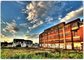 Poszterek 100x70 Felhők az épületek felett