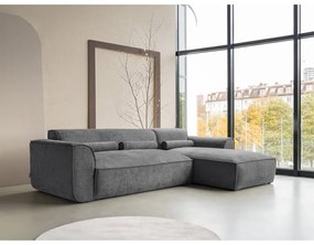 Szürke sarokkanapé (jobb oldali) Flex Felix – Miuform