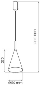 Kábelen függesztett csillár CAPITAL 1xGX53/15W/230V átmérő 17 cm barnásszürke