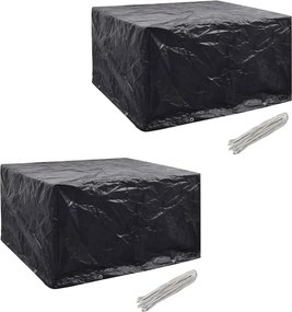 vidaXL 2 db védőhuzat 6 személyes polyrattan szetthez 172 x 113 cm