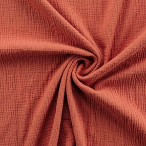 Téglavörös kétszemélyes-hosszabbított muszlin ágyneműhuzat 240x260 cm Angelia – douceur d'intérieur