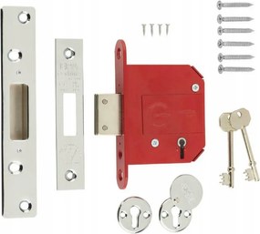 Dormas süllyesztett kulcsos zár 67mm Króm 2 db kulcs és akasztó