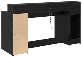 Fekete tölgy asztal 160x55x91 cm Műgyanta