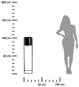 RING virágtartó állvány 100x23 cm fekete