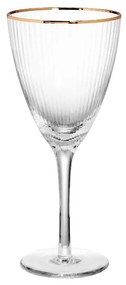 GOLDEN TWENTIES boros pohár arany szegéllyel 280 ml, 4 db-os készlet