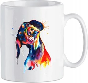 Színes nyomott mintás bögre Tacskó 330 ml