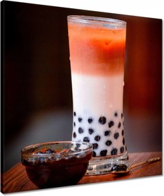 Vászonkép 50x50 Bubble tea buborékok