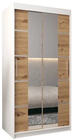 Ruhásszekrény 100 cm Verika 4 100 (fehér + szonoma tölgy). 1064248