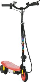 HOMCOM 120W Összecsukható Elektromos Roller Gyerekeknek 7-14 Éveseknek, Max Sebesség 12 Km/h, Max Hatótávolság 10 Km - Piros | Aosom