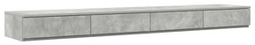 Ágy Fiókok Beton Szürke 200x36,5x16,5 cm Mérnöki Fa