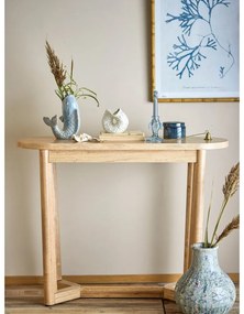 Natúr színű kaucsukfa konzolasztal 35x100 cm Serrone – Bloomingville