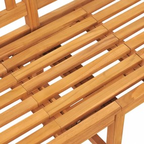 3 személyes tömör tíkfa kerti pad asztallal 150 cm