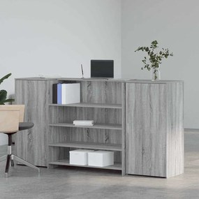 recepciós pult szürke sonoma 200x50x103,5 cm szerelt fa