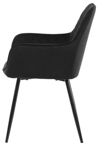 Fekete Bársony Étkezőszék. DCH-215 BK4