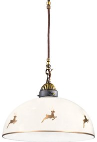 Kolarz 731.30.151 - NONNA kĂĄbelre szerelt csillĂĄr 1xE27/75W/230V, ĂĄtm. 30 cm, szarvas, rĂłzsa arany