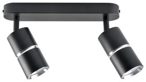 Spotlámpa BAMBOO 2xGU10/10W/230V fekete