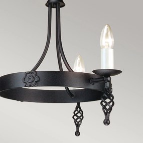 Elstead klasszikus csillár belfry fekete elsby3-black