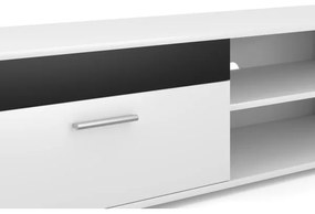 BRICK nappali szekrénysor fehér/fekete