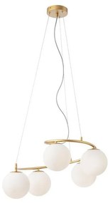 Redo 01-2719 - Csillár zsinóron VOLLEY 5xE14/28W/230V arany