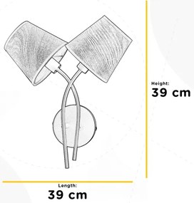 ONLI - Fali lámpa ASIA 2xE14/6W/230V