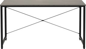 Íróasztal, beton/fekete, 150x60 cm, MELLORA
