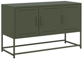 olívazöld acél TV-szekrény 100,5x39x60,5 cm