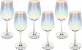 Borospoharak Szett x 6 db színes üveg