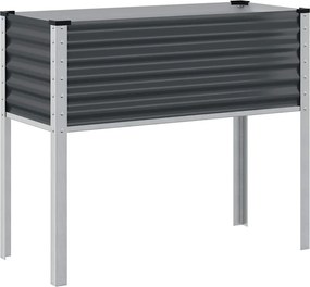 vidaXL antracit színű acél kerti virágláda 100 x 45 x 90 cm