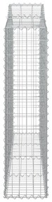 íves horganyzott vas gabion kosár 200x30x120/140 cm