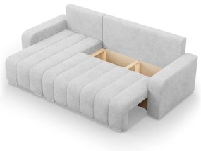 Modena sarokkanapé, bouclé, univerzális oldal, szürke