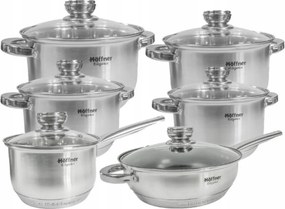 Acél Edénykészlet 12EL Hoffner Elegance Prémium Edénykészlet