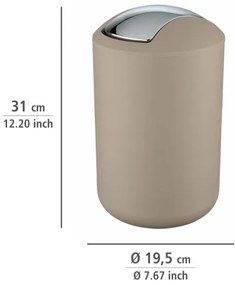 WENKO 21222100 - Kosár BRASIL 19,5x31 cm bézs/fényes króm