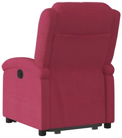bordó bársony felállást segítő dönthető fotel
